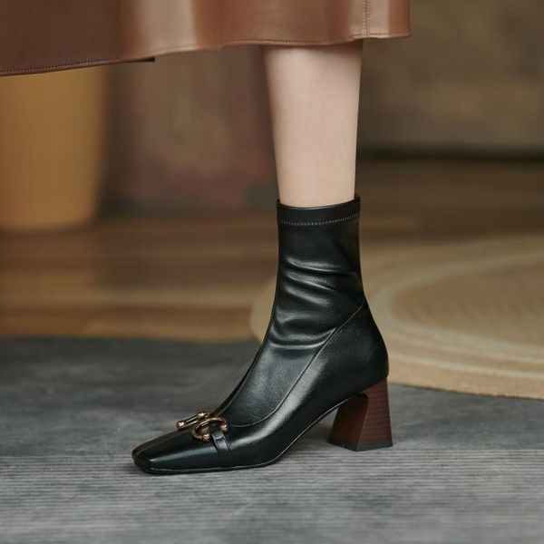 boots square toe women pu short metal buckle elastic autumn sock booties 6cm chunky high heels winter botines femininos sapatos, Black
boots square toe women pu short metal buckle elastic autumn sock booties 6cm chunky high heels winter botines femininos sapatos, Black