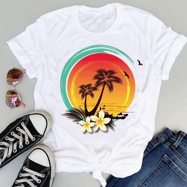 women's t-shirt women vacation travel beach style 90s cartoon graphic summer short sleeve fashion print female clothes tees tshirt, White
women's t-shirt women vacation travel beach style 90s cartoon graphic summer short sleeve fashion print female clothes tees tshirt, White
