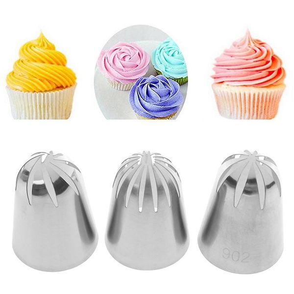 baking & pastry tools 3 pcs super large russian icing piping tips set cream nozzle stainless steel cupcake diy dessert
baking & pastry tools 3 pcs super large russian icing piping tips set cream nozzle stainless steel cupcake diy dessert