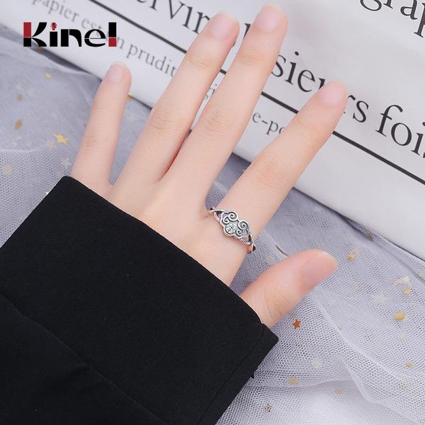 cluster rings kinel real 925 sterling silver ring vintage open stacking finger for women ethnic auspicious wishful wedding jewelry, Golden;silver
cluster rings kinel real 925 sterling silver ring vintage open stacking finger for women ethnic auspicious wishful wedding jewelry, Golden;silver