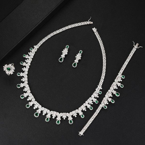 earrings & necklace siscathy 4pcs trendy cubic zirconia bracelet bangle resizable ring luxury jewelry sets parure bijoux femme, Silver
earrings & necklace siscathy 4pcs trendy cubic zirconia bracelet bangle resizable ring luxury jewelry sets parure bijoux femme, Silver