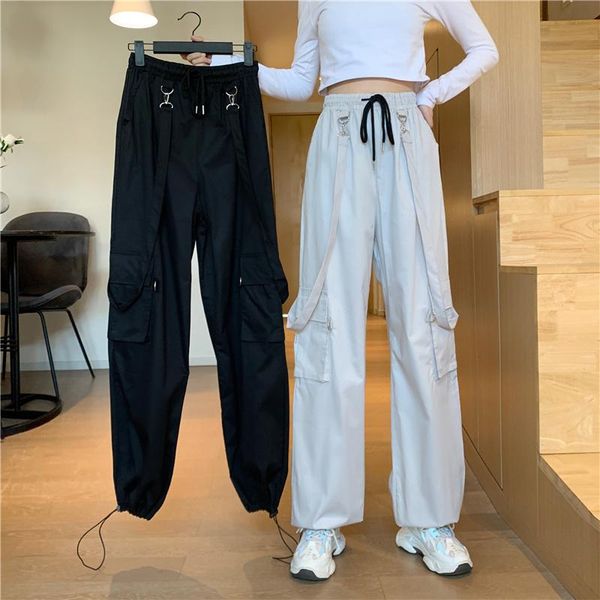 women's pants & capris autumn korean 2021 design sense two wear tooling style high waist slim girdle suspender casual, Black;white
women's pants & capris autumn korean 2021 design sense two wear tooling style high waist slim girdle suspender casual, Black;white