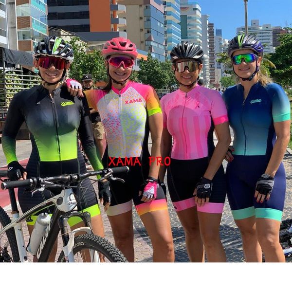 racing sets 2021 xama pro women's triathlon short sleeve cycling jersey skinsuit maillot ropa ciclismo bicycle clothing jumpsuit kits, Black;blue
racing sets 2021 xama pro women's triathlon short sleeve cycling jersey skinsuit maillot ropa ciclismo bicycle clothing jumpsuit kits, Black;blue