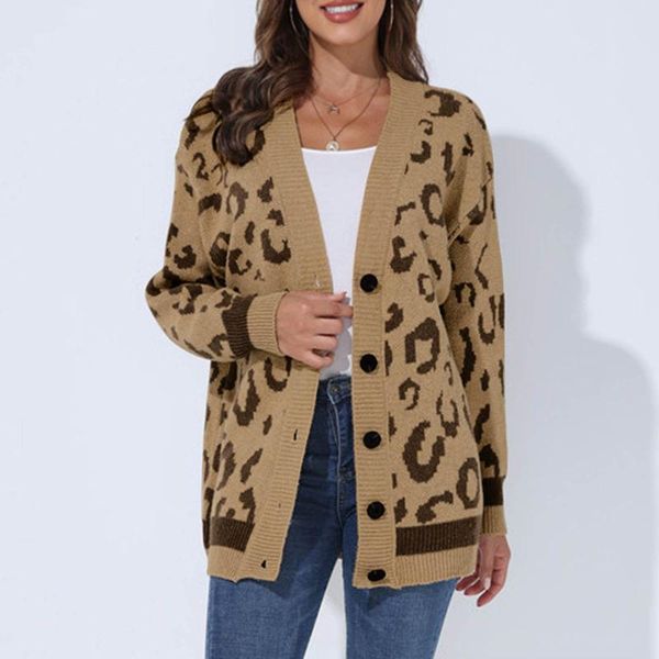 women's sweaters 45# leopard print cardigan sweater button loose long sleeved buckle oversized cashmere warm jumper, White;black
women's sweaters 45# leopard print cardigan sweater button loose long sleeved buckle oversized cashmere warm jumper, White;black