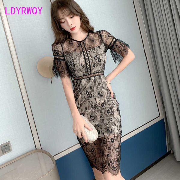 dress female celebrities summer lace slim bag hips office lady lace polyester zippers knee-length 210603, Black;gray
dress female celebrities summer lace slim bag hips office lady lace polyester zippers knee-length 210603, Black;gray