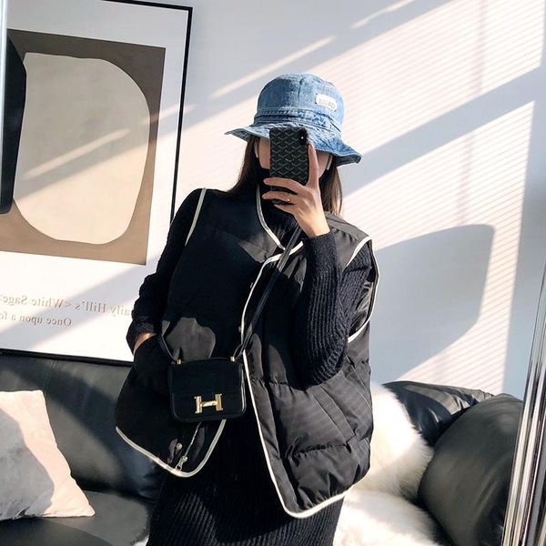 women's vests winter color matching down coat vest round neck loose casual all-match cotton jacket, Black;white
women's vests winter color matching down coat vest round neck loose casual all-match cotton jacket, Black;white