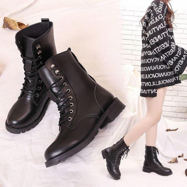 boots autumn and winter 2021 women's leather large short tube motorcycle lace up skinny, Black
boots autumn and winter 2021 women's leather large short tube motorcycle lace up skinny, Black