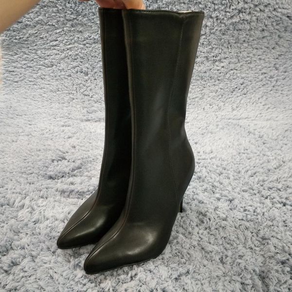 boots women stiletto high heel mid-calf pointed toe black pu fashion evening party ball office lady half 70887bt-e v7cp
boots women stiletto high heel mid-calf pointed toe black pu fashion evening party ball office lady half 70887bt-e v7cp