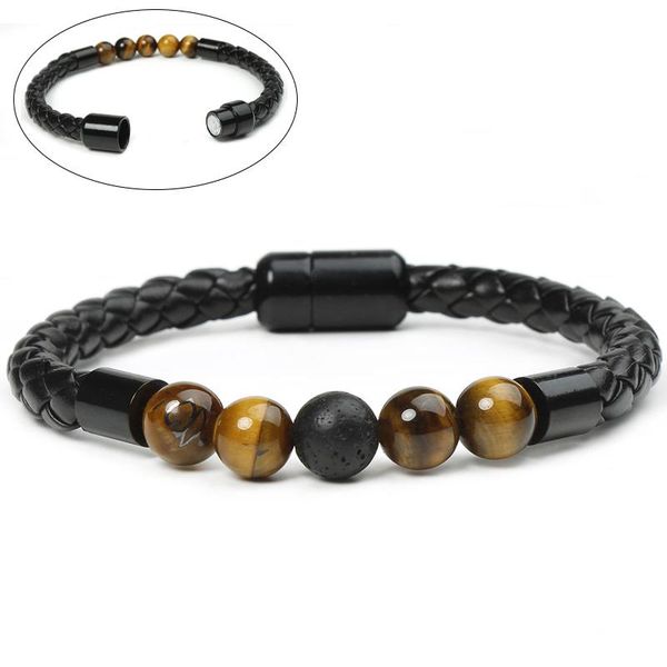bangle genuine leather braided bracelet lava chakra stone beads black magnetic clasp bracelets & bangles for men punk jewelry
bangle genuine leather braided bracelet lava chakra stone beads black magnetic clasp bracelets & bangles for men punk jewelry