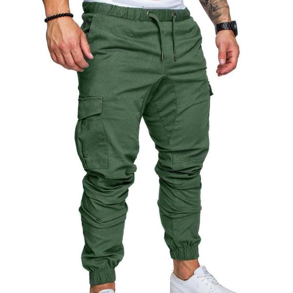 fashion men casual solid color pockets waist drawstring ankle tied skinny cargo pants streetwear for slim trousers men's, Black
fashion men casual solid color pockets waist drawstring ankle tied skinny cargo pants streetwear for slim trousers men's, Black