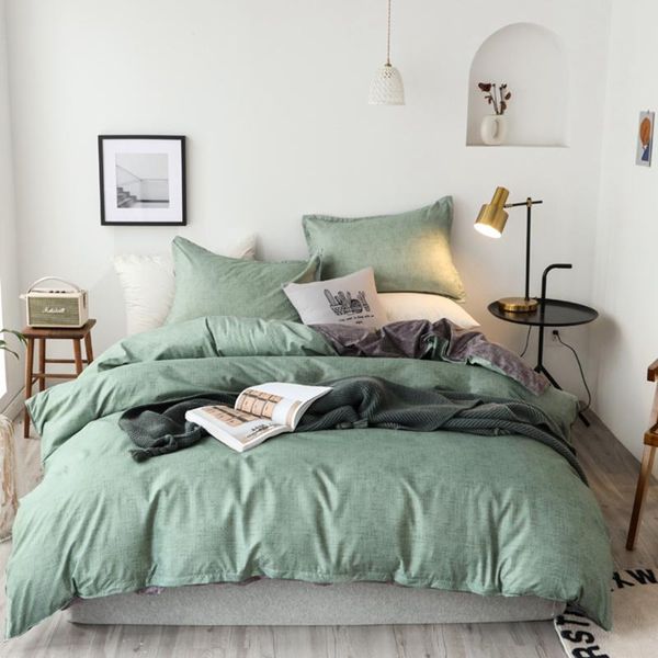 bedding sets solid color green gray 2/3 pcs set duvet cover with pillowcase king size comfortable bed linen no sheet
bedding sets solid color green gray 2/3 pcs set duvet cover with pillowcase king size comfortable bed linen no sheet