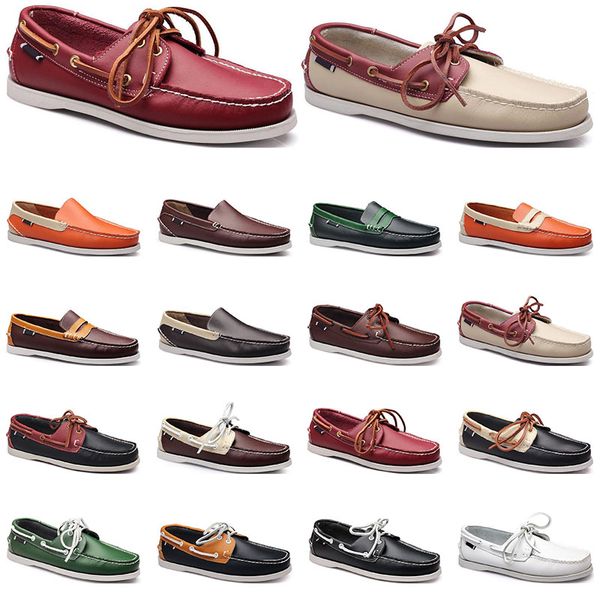 195 womens sneakers sailing shoe mens casual leather shoes black white red green orange brown outdoor trainers size 38-45
195 womens sneakers sailing shoe mens casual leather shoes black white red green orange brown outdoor trainers size 38-45