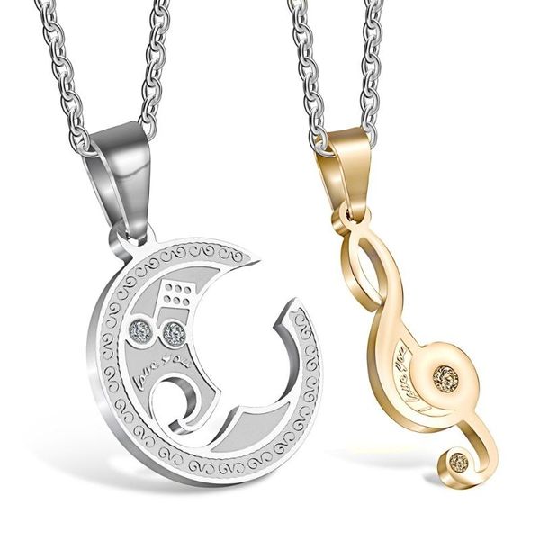 pendant necklaces couple necklace for lover girlfriend gift set musical note valentine's day women jewelry paired pendants, Silver
pendant necklaces couple necklace for lover girlfriend gift set musical note valentine's day women jewelry paired pendants, Silver