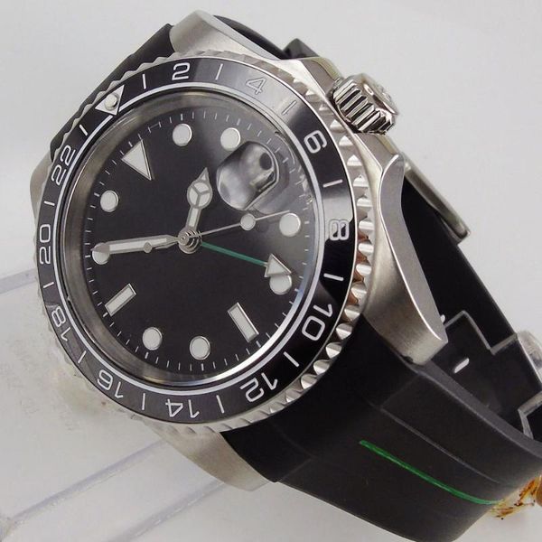 wristwatches bliger gmt automatic men watch sapphire glass rubber band rotating bezel nologo dial ceramic, Slivery;brown
wristwatches bliger gmt automatic men watch sapphire glass rubber band rotating bezel nologo dial ceramic, Slivery;brown
