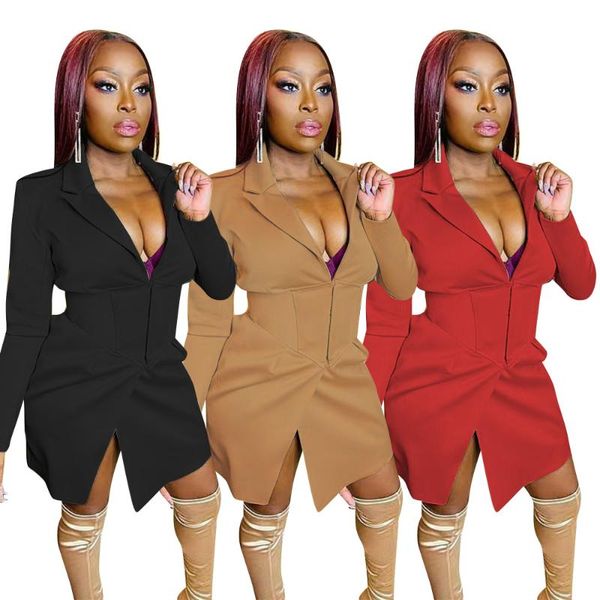 casual dresses office lady french vintage solid color blazer women elegant long sleeve evening party slim dress, Black;gray
casual dresses office lady french vintage solid color blazer women elegant long sleeve evening party slim dress, Black;gray