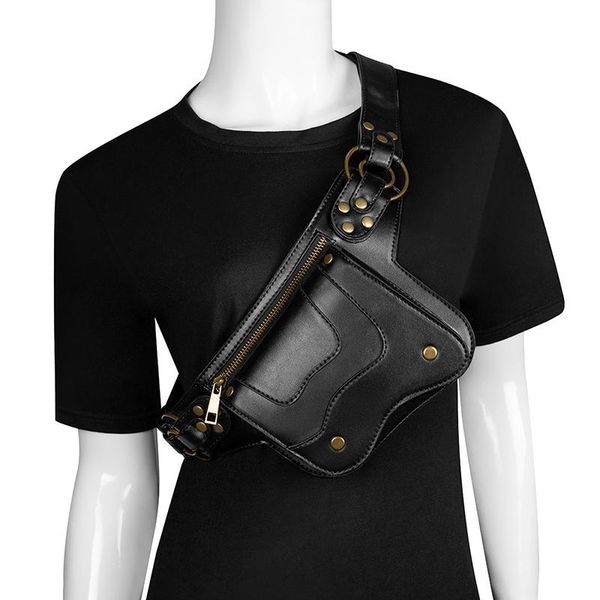 men street pockets punk style fashion chest bag pu leather can be slung mobile phone shoulder casual trend waist bags
men street pockets punk style fashion chest bag pu leather can be slung mobile phone shoulder casual trend waist bags