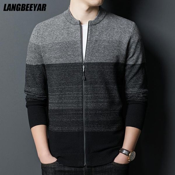 men's sweaters grade autum winter brand fashion knit cardigan zipper oneck striped sweater mens casual coats jacket men clothing, White;black
men's sweaters grade autum winter brand fashion knit cardigan zipper oneck striped sweater mens casual coats jacket men clothing, White;black