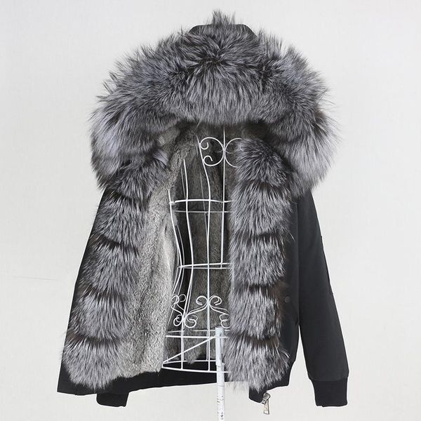 women's fur & faux 2021 waterproof bomber parka real coat natural raccoon collar hood winter jacket women removable streetwear, Black
women's fur & faux 2021 waterproof bomber parka real coat natural raccoon collar hood winter jacket women removable streetwear, Black