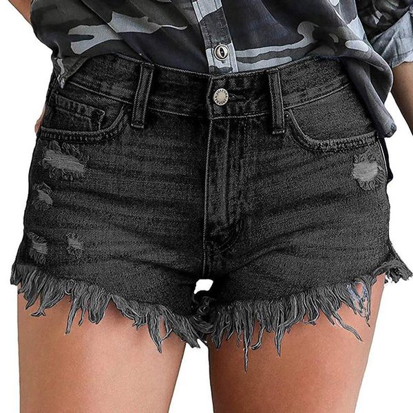women's shorts women solid hole high jeans flares ankle fashion trouser daily all-match sweatpants pocket leg short, White;black
women's shorts women solid hole high jeans flares ankle fashion trouser daily all-match sweatpants pocket leg short, White;black