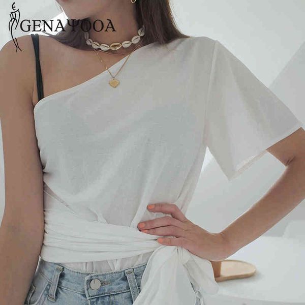 genayooa t shirts off the shoulder lace up ladies designer tshirt white for women summer korean 210417
genayooa t shirts off the shoulder lace up ladies designer tshirt white for women summer korean 210417