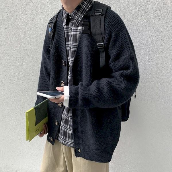 men's sweaters oversized cardigan women knitted sweater men outwear knit solid loose casual preppy style korean fashion ulzzang daily, White;black
men's sweaters oversized cardigan women knitted sweater men outwear knit solid loose casual preppy style korean fashion ulzzang daily, White;black
