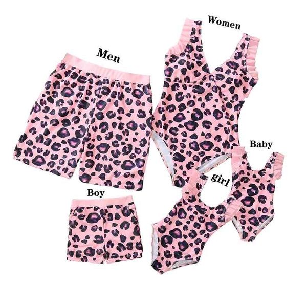 family matching swimsuit mother daughter swimwear dad son beach shorts pink leopard women swim wear lady bikini 210724, Blue
family matching swimsuit mother daughter swimwear dad son beach shorts pink leopard women swim wear lady bikini 210724, Blue