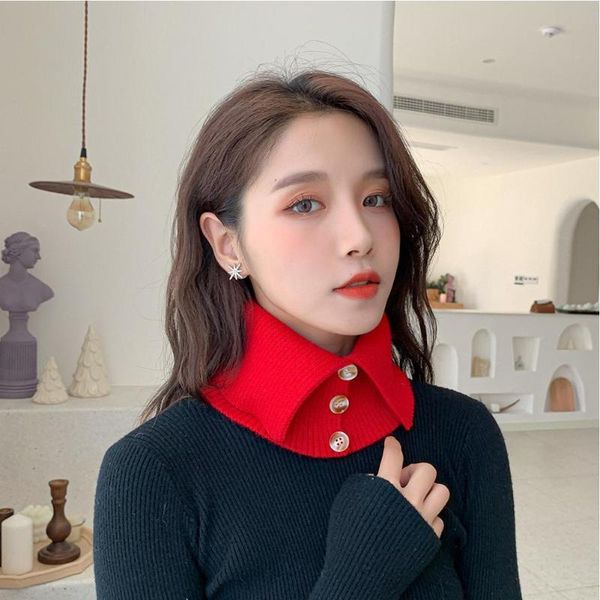 scarves fashion women's elastic thicken knitted wool warm scarf winter female windproof button false collar neck guard, Blue;gray
scarves fashion women's elastic thicken knitted wool warm scarf winter female windproof button false collar neck guard, Blue;gray
