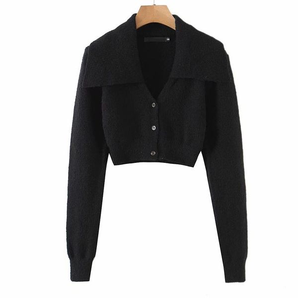 women's knits & tees yenkye 2021 women vintage solid color lapel collar crop sweater female long sleeve single breasted autumn cardigan, White
women's knits & tees yenkye 2021 women vintage solid color lapel collar crop sweater female long sleeve single breasted autumn cardigan, White