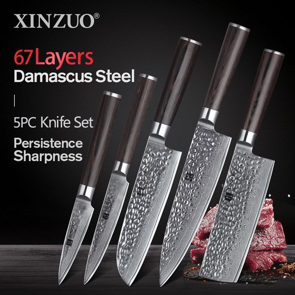 xinzuo 5 pcs kitchen knives set vg10 damascus stainess stee sharp chef santoku nakiri sicing paring knife pakkawood hande
xinzuo 5 pcs kitchen knives set vg10 damascus stainess stee sharp chef santoku nakiri sicing paring knife pakkawood hande