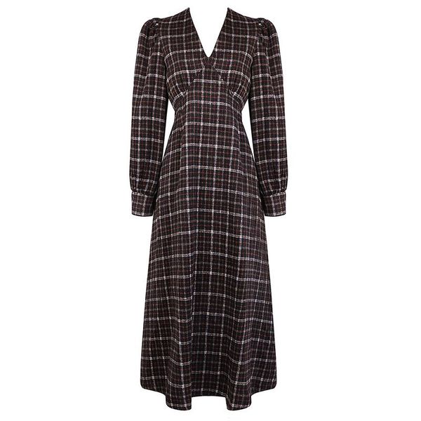 casual dresses vsue women spring black white plaid deep v-neck empire midi dress elegant puff long sleeve d2297, Black;gray
casual dresses vsue women spring black white plaid deep v-neck empire midi dress elegant puff long sleeve d2297, Black;gray