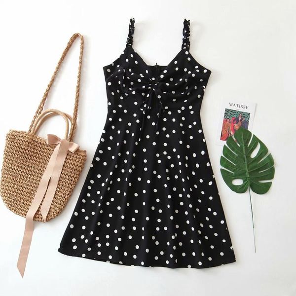 casual dresses 2021 summer women dress v neck a line high waist dot printing mini vestidos backless, Black;gray
casual dresses 2021 summer women dress v neck a line high waist dot printing mini vestidos backless, Black;gray