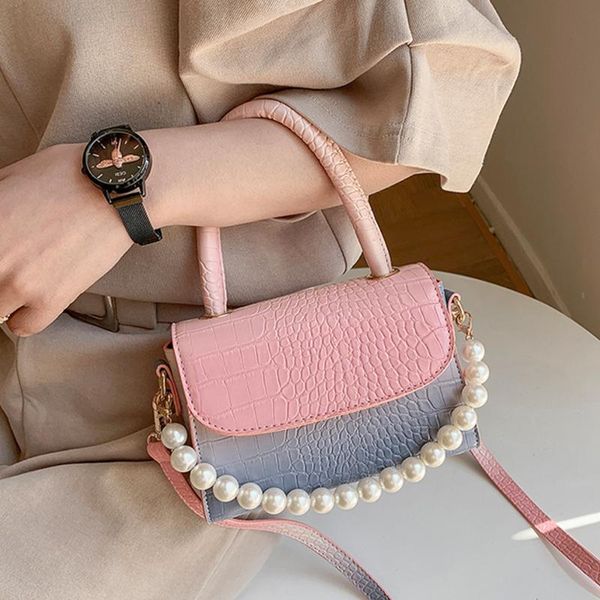 beaded pearl chain women's shoulder bag fashion designer crocodile pattern crossbody pu leather gradient female handbag evening bags
beaded pearl chain women's shoulder bag fashion designer crocodile pattern crossbody pu leather gradient female handbag evening bags