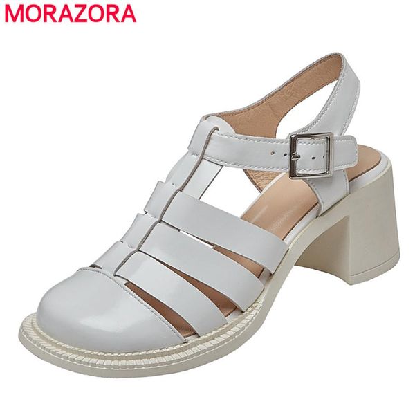 sandals morazora genuine leather hollow square high heels gladiator women shoes buckle starp summer, Black
sandals morazora genuine leather hollow square high heels gladiator women shoes buckle starp summer, Black