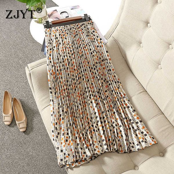 high street fashion women summer designers elastic waist geometric print casual vintage pleated long skirts 210601, Black
high street fashion women summer designers elastic waist geometric print casual vintage pleated long skirts 210601, Black