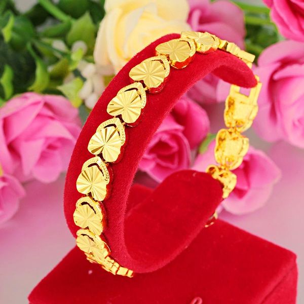link, chain yellow gold bracelet for women sand bracelets heart pulseras charm wedding engagement fine jewelry mujer, Black
link, chain yellow gold bracelet for women sand bracelets heart pulseras charm wedding engagement fine jewelry mujer, Black