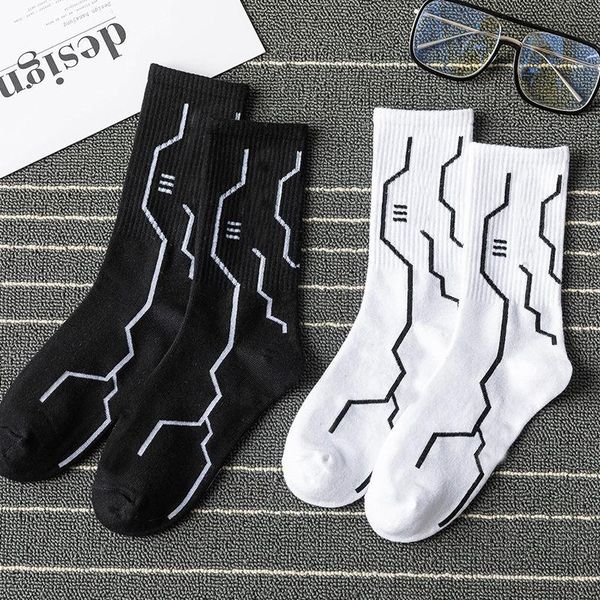 men's socks fashion ins cotton black white stripe crew men sports high skateboard blaze street happy long sox tube
men's socks fashion ins cotton black white stripe crew men sports high skateboard blaze street happy long sox tube