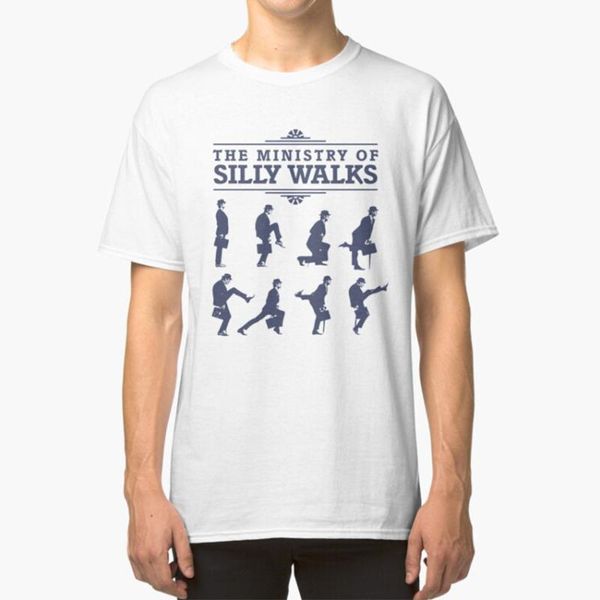men's t-shirts the ministry of silly walks t-shirt monty python john cleese comedy, White;black
men's t-shirts the ministry of silly walks t-shirt monty python john cleese comedy, White;black