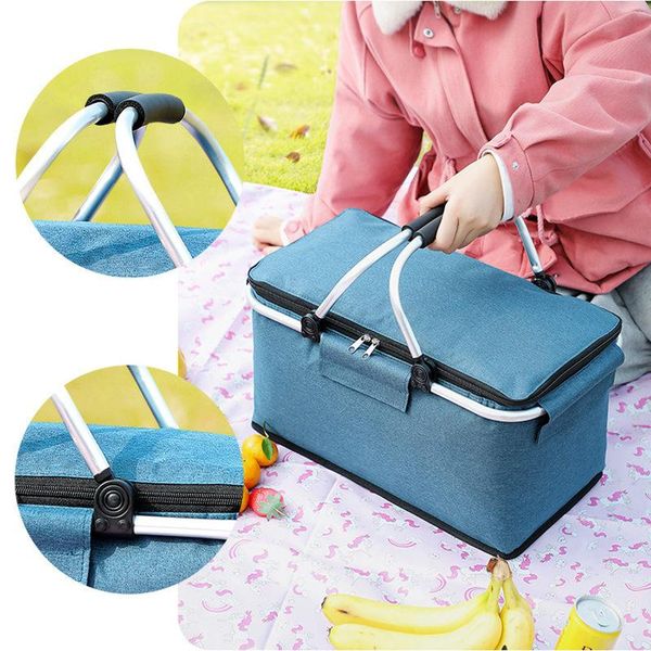 foldable picnic basket camping cooler bag 2-8 people use lunch drink heat preservation beach school storage bags
foldable picnic basket camping cooler bag 2-8 people use lunch drink heat preservation beach school storage bags
