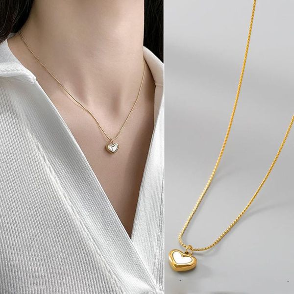 chains love necklaces for women stainless steel heart shape white shell pendants necklace luxury trendy party 2021 jewellery, Silver
chains love necklaces for women stainless steel heart shape white shell pendants necklace luxury trendy party 2021 jewellery, Silver