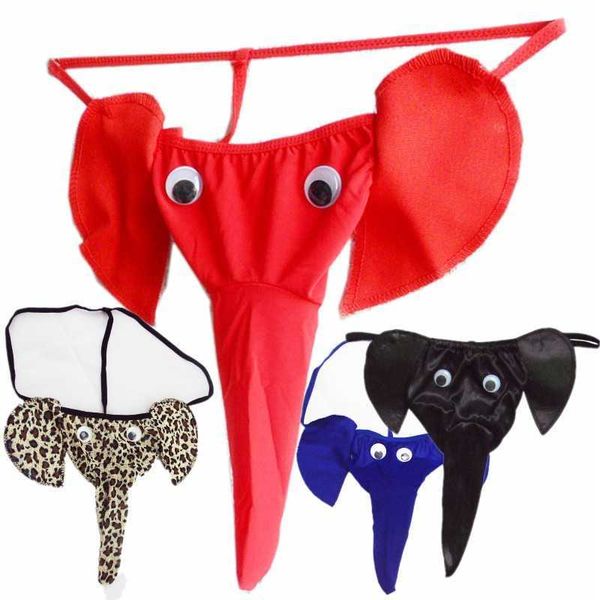 briefs panties men's fun elephant thong cartoon tpants, Black;white
briefs panties men's fun elephant thong cartoon tpants, Black;white