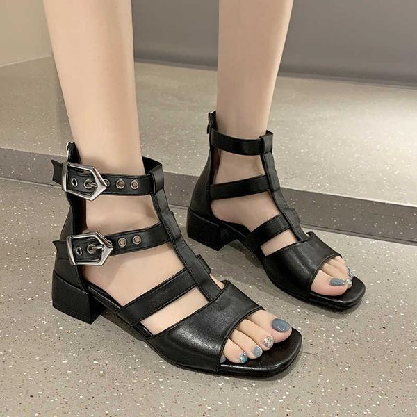 sandals summer fashion women's 2021 women square heel buckle zipper shoes open toe zapatillas mujer, Black
sandals summer fashion women's 2021 women square heel buckle zipper shoes open toe zapatillas mujer, Black