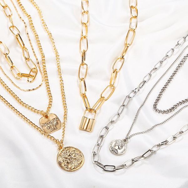 chokers vintage multi-layer coin chain necklace choker for women silver gold portrait fashion chunky necklaces party jewelry men, Golden;silver
chokers vintage multi-layer coin chain necklace choker for women silver gold portrait fashion chunky necklaces party jewelry men, Golden;silver