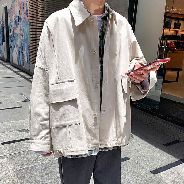 spring and autumn youth solid color loose retro lapel workwear jacket fashion casual m-2xl1, Black;brown
spring and autumn youth solid color loose retro lapel workwear jacket fashion casual m-2xl1, Black;brown
