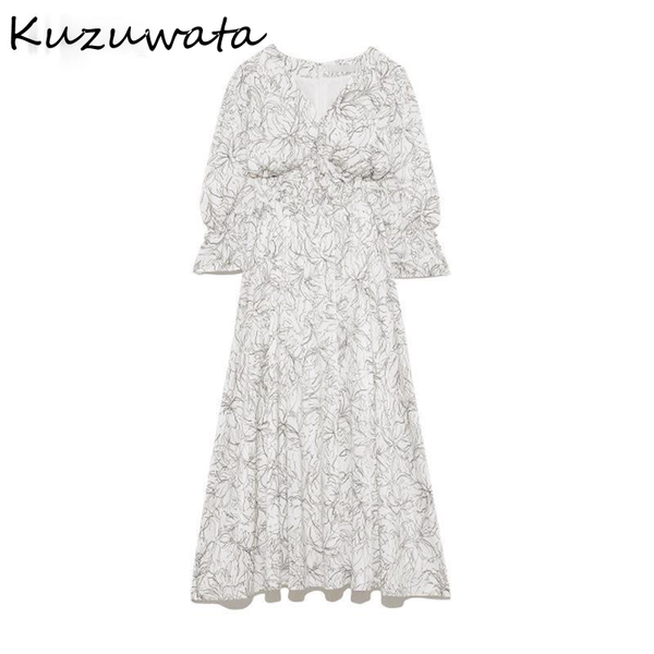 2021kuzuwata v neck long sleeve slim pullover dress women vintage print high waist hip a line long vestidos spring 2021 new robe, Black;gray
2021kuzuwata v neck long sleeve slim pullover dress women vintage print high waist hip a line long vestidos spring 2021 new robe, Black;gray