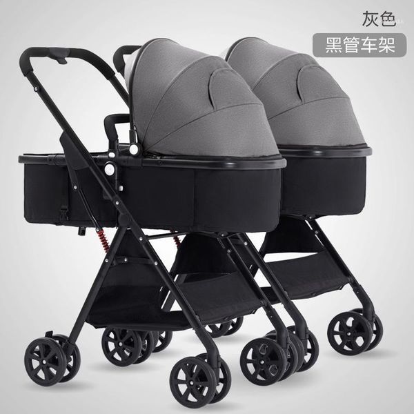 twin stroller sit-down detachable high-view lightweight folding -absorbing strollers#1