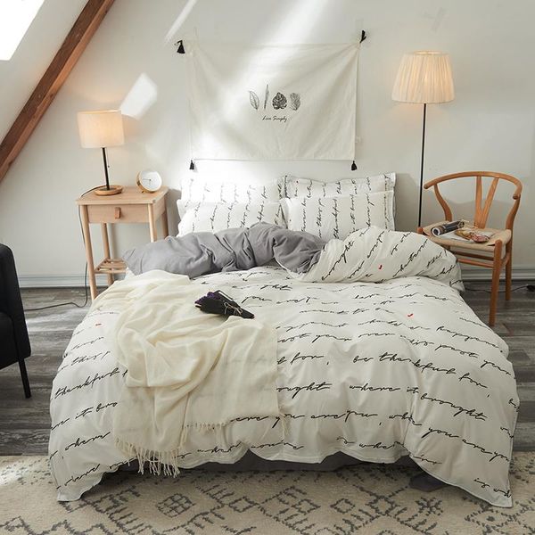 white gray bedding sets cartoon modern stripe duvet cover twin full king size flat sheet pillowcase bedclothes
white gray bedding sets cartoon modern stripe duvet cover twin full king size flat sheet pillowcase bedclothes