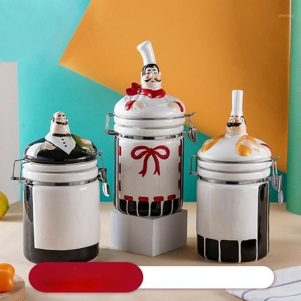 storage bottles & jars european-style creative ceramic airtight household kitchen decoration crafts seasoning
storage bottles & jars european-style creative ceramic airtight household kitchen decoration crafts seasoning