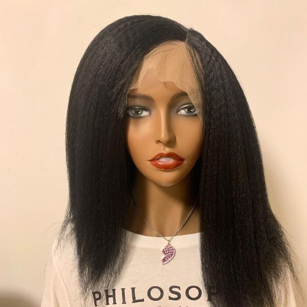 synthetic wigs 180% density yaki 14 inch short bob black kinky straight lace front wig for women babyhair preplucked glueless
synthetic wigs 180% density yaki 14 inch short bob black kinky straight lace front wig for women babyhair preplucked glueless