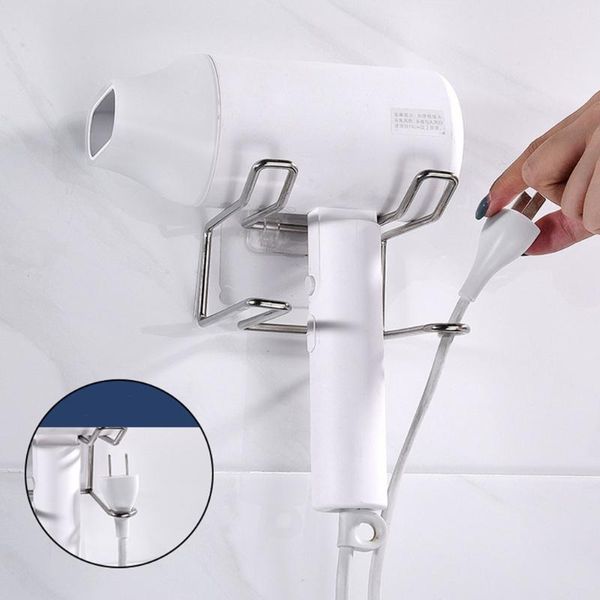 hooks & rails stainless steel hair dryer holder wall-mounted hanger rack bathroom organizer n2uc
hooks & rails stainless steel hair dryer holder wall-mounted hanger rack bathroom organizer n2uc