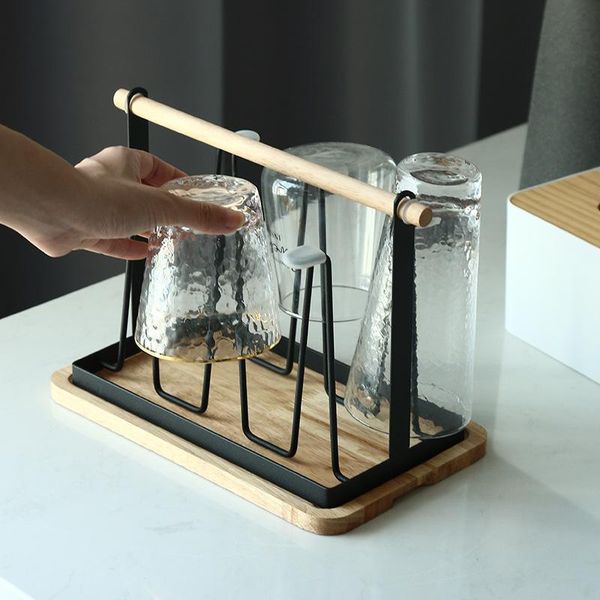 kitchen storage & organization cup holder iron water draining rack portable glasses organizer shelf with tray drying
kitchen storage & organization cup holder iron water draining rack portable glasses organizer shelf with tray drying